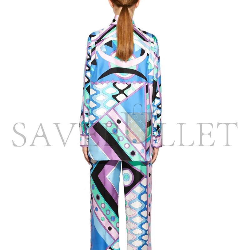 PUCCI VIVARA-PRINT SILK SHIRT IN MULTICOLOR 4HRJ104H721022